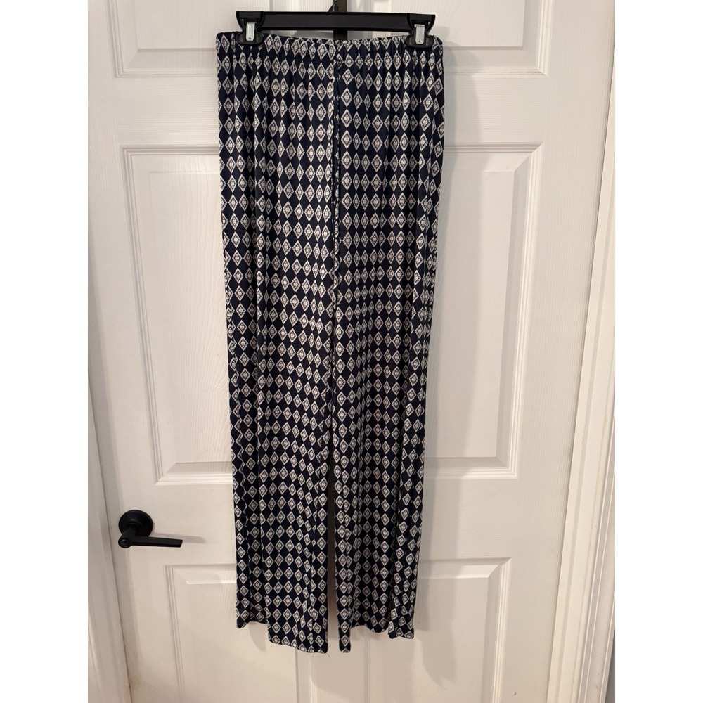 Gypsy Festival Slinky Liquid Knit Women's Size L Love‎ Ryan Pants diamond Argyle